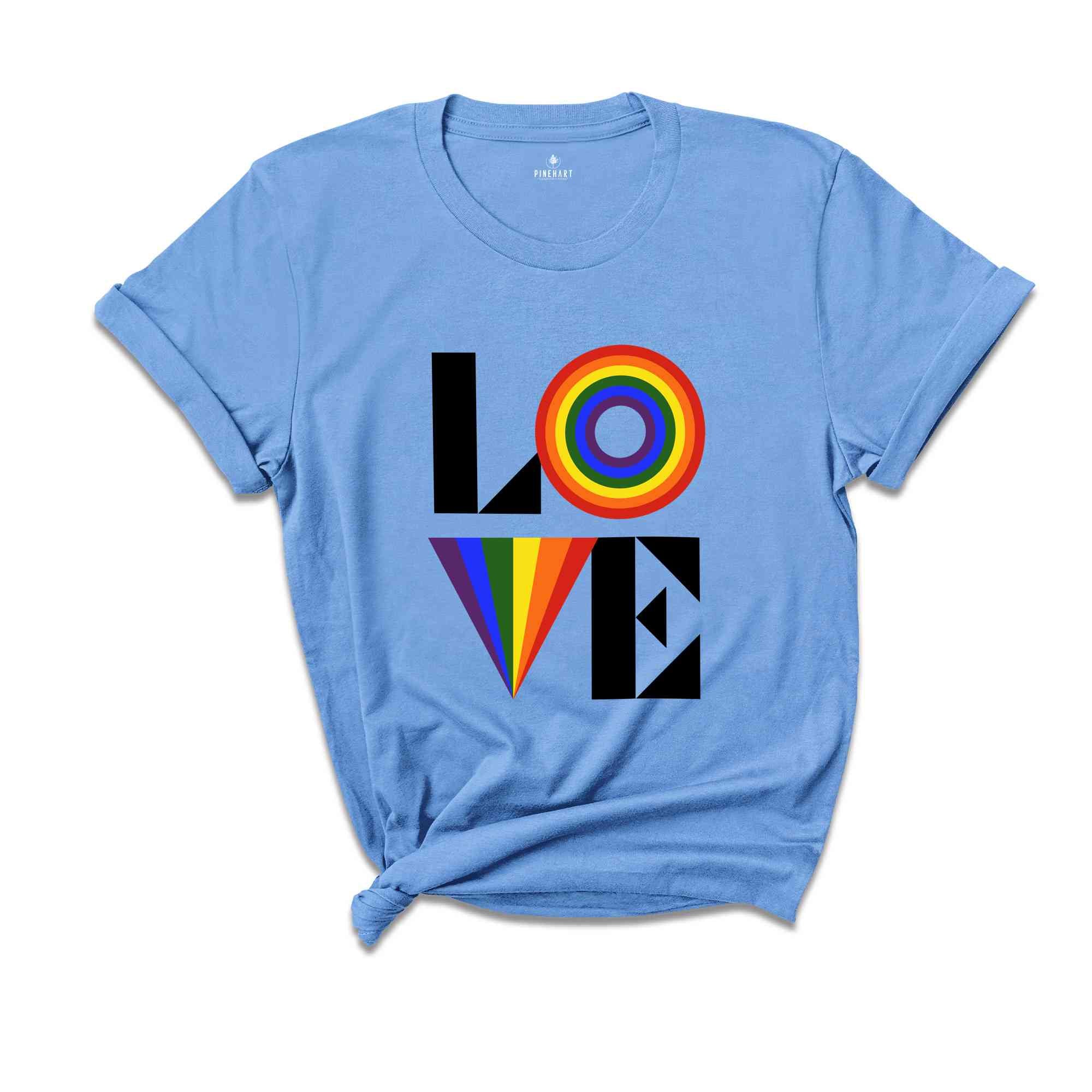 Rainbow Themed Gay Pride Shirt, LGBT Trans Pride Month T-Shirt, Love Wins Gay Rainbow T-Shirt, LGBTQ Ally Tee