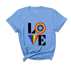 Rainbow Themed Gay Pride Shirt, LGBT Trans Pride Month T-Shirt, Love Wins Gay Rainbow T-Shirt, LGBTQ Ally Tee