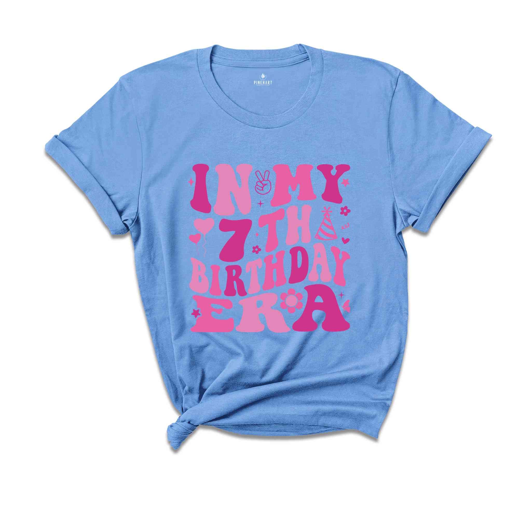 In My 7th Birthday Era Shirt, Birthday Girl Shirt, Cute Birthday Shirt, Kids Birthday Shirt, Seven Year Old Shirt, Birthday Party Shirt