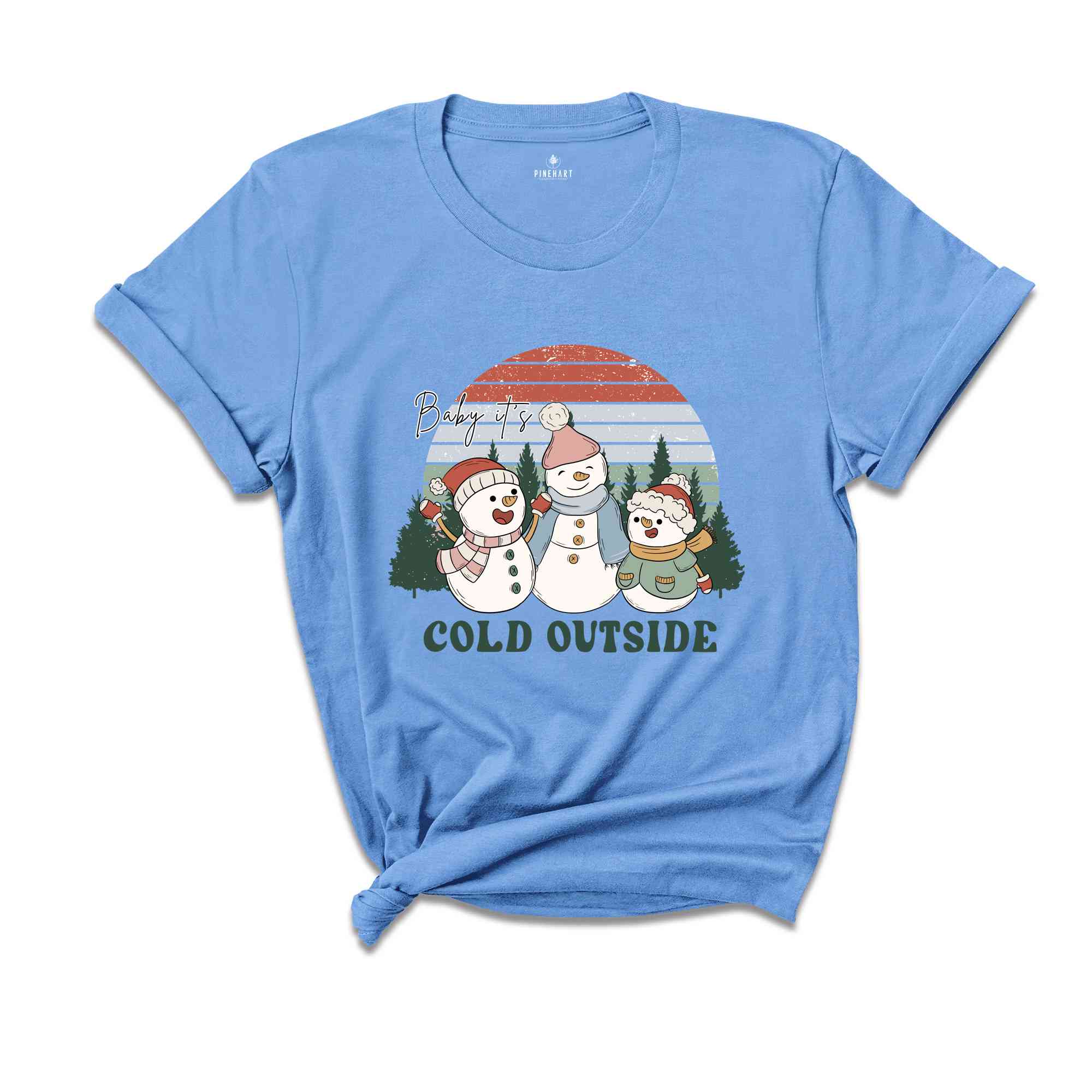 Baby It's Cold Outside Shirt, Snowman Shirt, Retro Christmas Shirt, Christmas Gift, Holiday Shirt, New Year Shirt, Happy Christmas