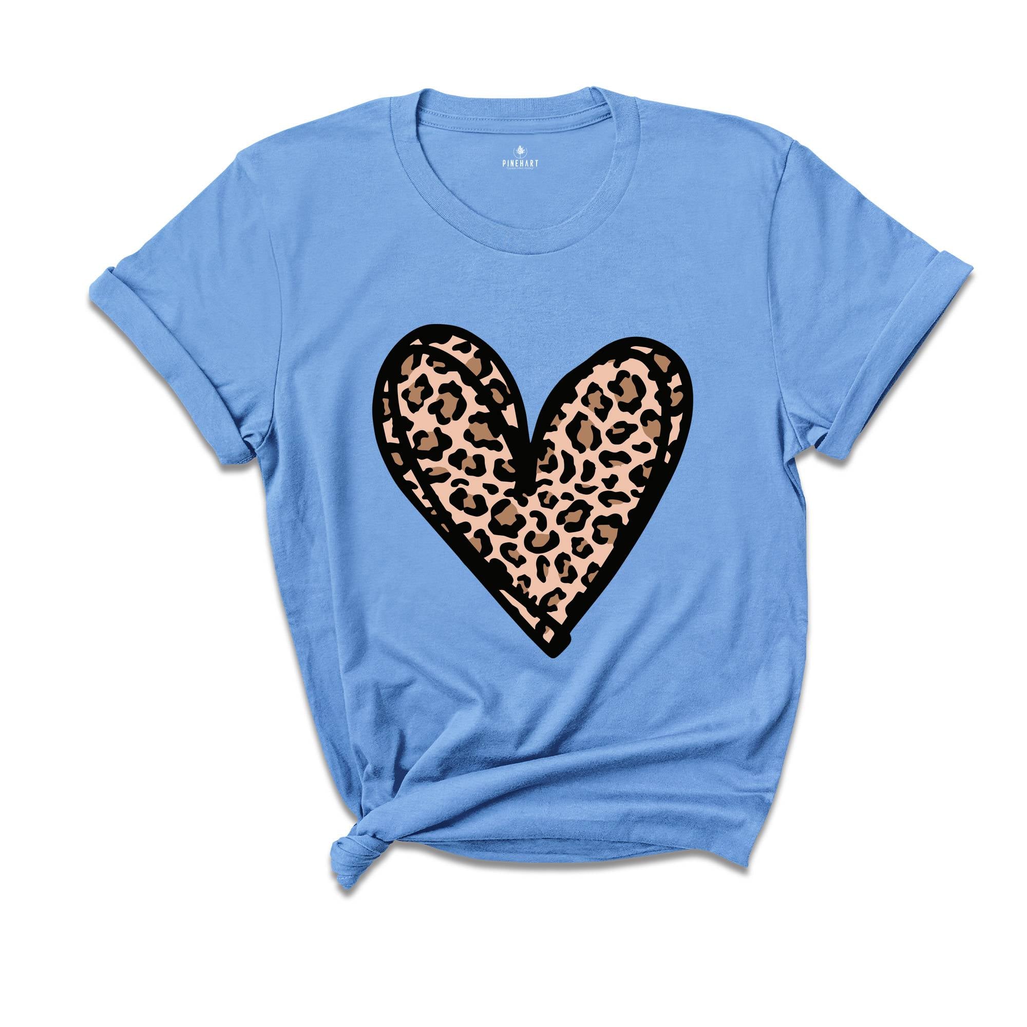 Leopard Print Valentines Day Shirt, Valentines Day Shirts, Heart Shirt, Cute Valentine Shirt, Valentines Day Gift, Cheetah Valentines