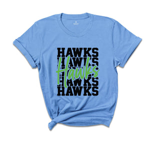 Team Mascot Shirt, Hawks Team Shirt, Hawks Football Shirt, Hawks Fan Shirt, Hawks School Shirt, Hawks School Spirit, Hawks Basketball Tee