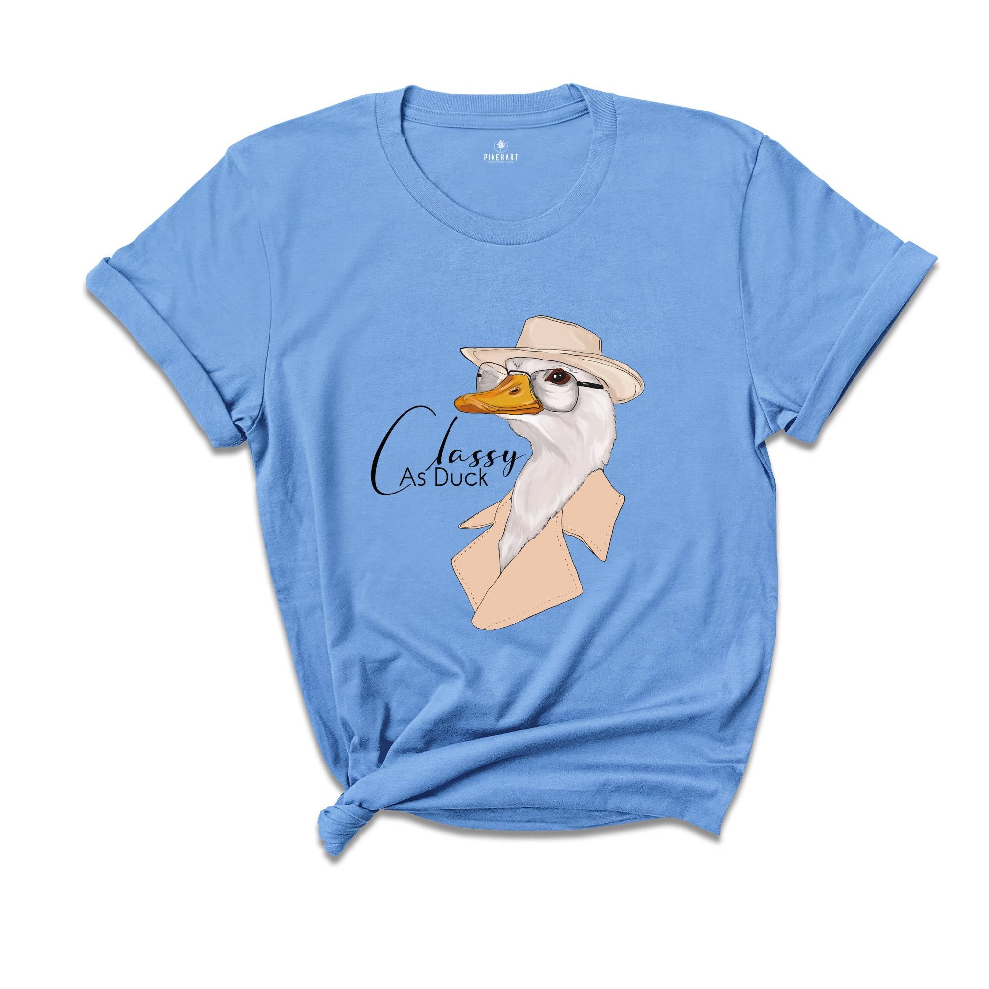 Classy As Duck T-Shirt, Duck Sweatshirt, Classy Duck Shirt, Unisex Duck Sweatshirt, Funny Animal Christmas Sweatshirt.