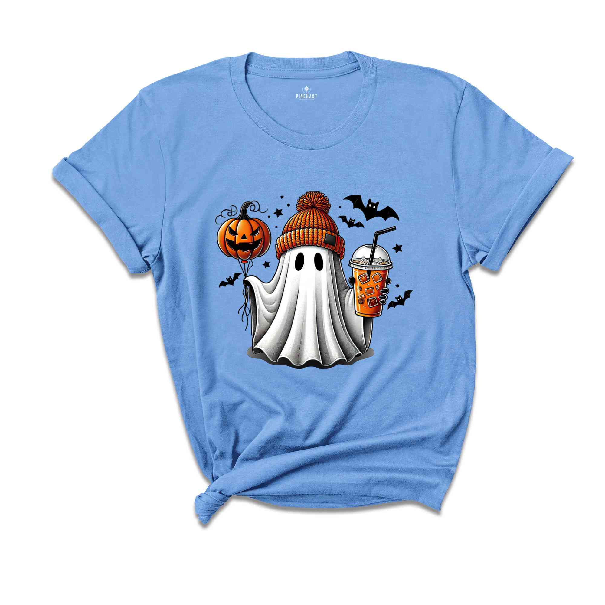 Ghost Coffee Halloween Shirt, Coffee Shirt, Pumpkin Shirt, Pumpkin Head, Boo Shirt, Spooky Season Shirt, Halloween Gift, Cute Halloween