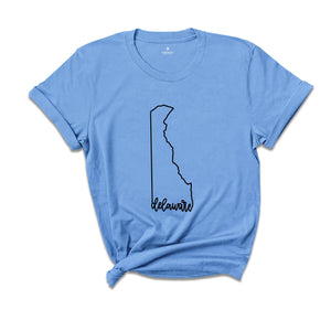 Delaware State Shirts, Delaware State Map Shirt, Delaware Gifts, Delaware Apparel, Delaware Clothing, Delaware Tee, Delaware Lover Shirt