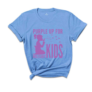 Purple Up for Military Kids Shirt, Military Child Month Awareness Shirt, Military Gifts for Kids, Military Kids Cotton Shirt