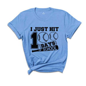 I Just Hit 100 Days School Shirt, Baseball Shirt, Baseball Lover Shirt, Boy 100 Days Shirt, Back To School Shirt, 100 Day Of School