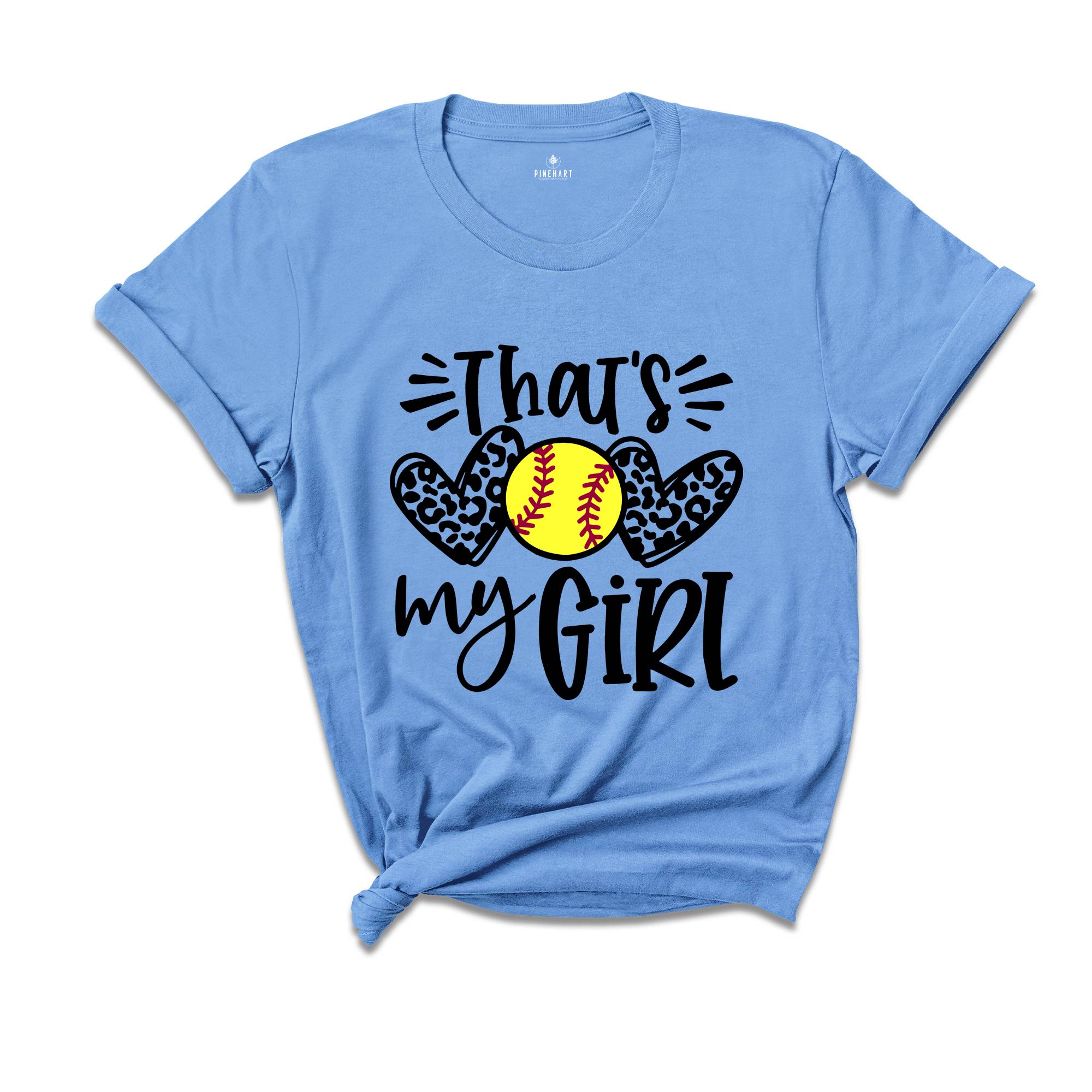 That's My Girl Shirt, Leopard Softball Mom, Softball Fan Shirt, Proud Softball Mom, Game Day Shirt, Leopard Heart Shirt