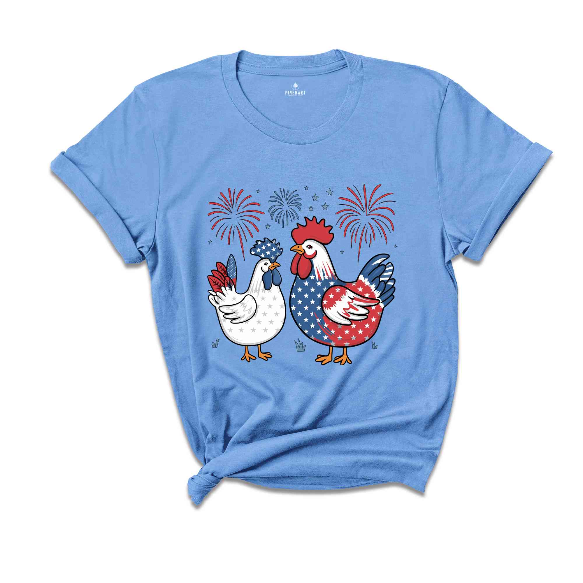 Funny 4th of July Shirt, Chicken Shirt, Independence Day Tee, USA Flag Shirt, Patriotic Shirt, Freedom Shirt, Womens Fourth of July, USA Tee