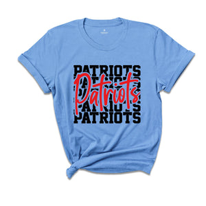 Team Mascot Shirt, Patriots Team Shirt, Patriots Team Spirit Shirt, Patriots Fan Shirt, Patriots School Shirt, Patriots School Spirit