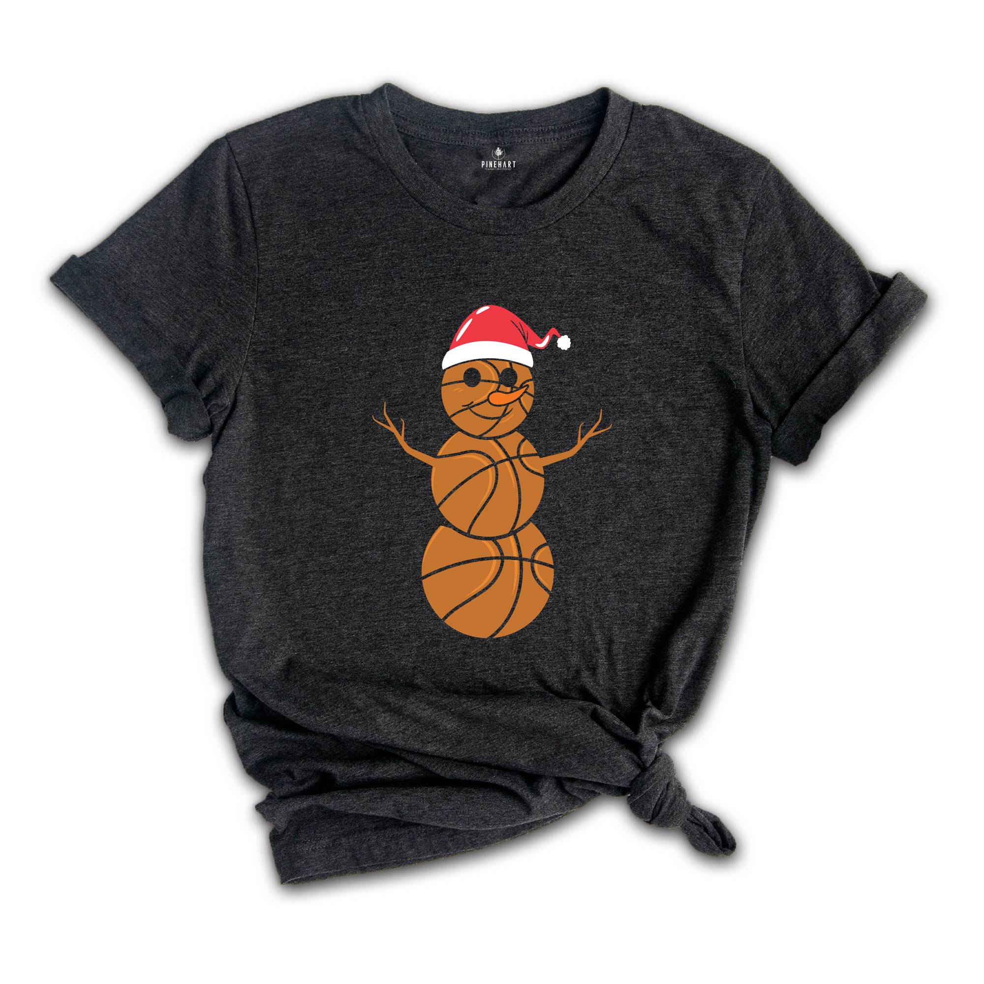 Christmas Basketball Snowman Shirt, Basketball Lover Christmas, Santa Claus Shirt, Snowman Shirt, Cute Christmas Gift, Sports Mom Shirt