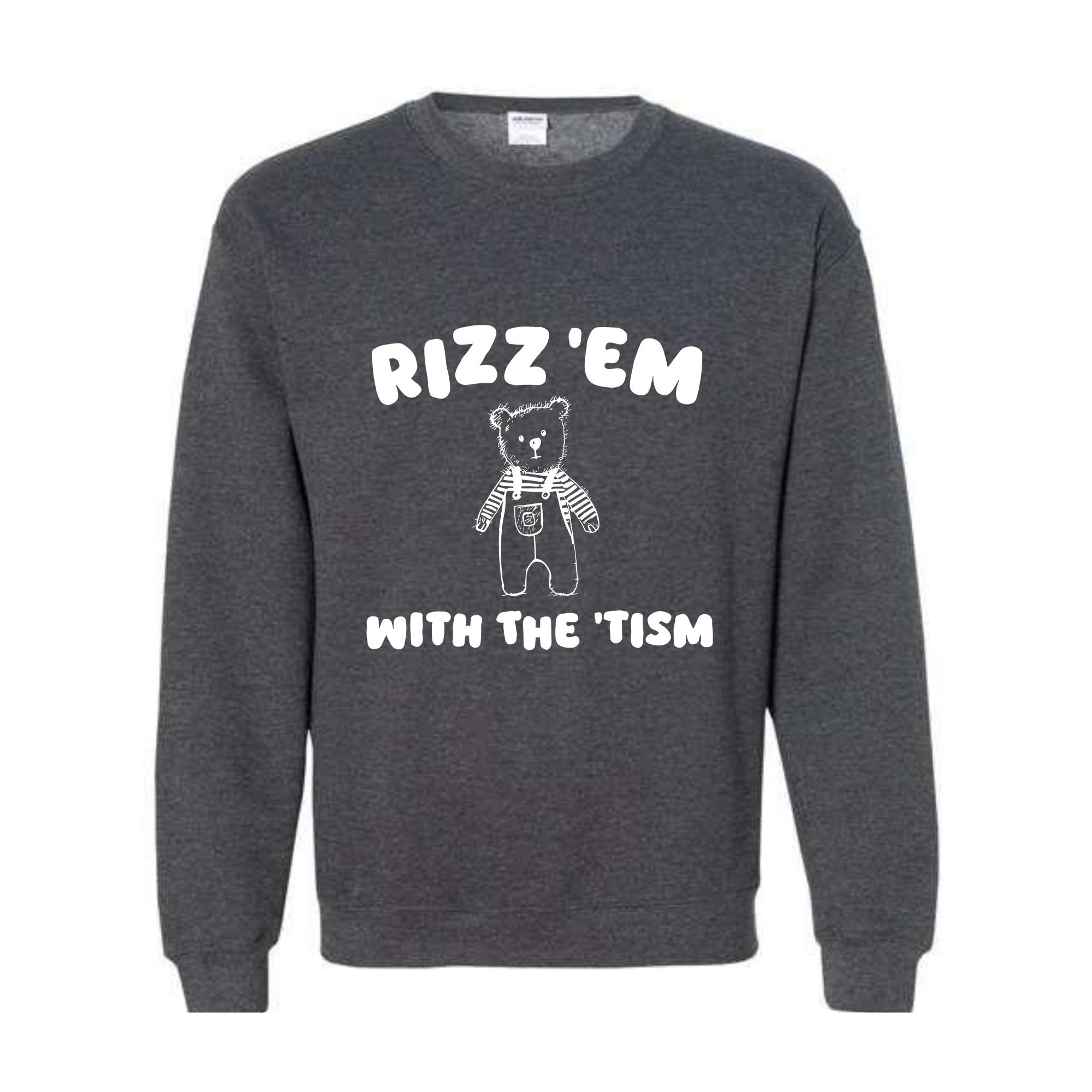 Rizz Em With The Tism Sweatshirt, Austism Awareness Sweater, Vintage Funny Weird MRizz Em With The Tism Sweatshirt, Neurodiversity Meme Sweatshirt