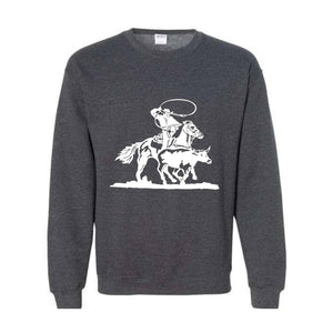 Cowboy Sweatshirt, Cowboy Roping Western Hoodie, Country Sweater, Desert Hoodie, Cowboys Gifts, Cowboy Rodeo Sweatshirt