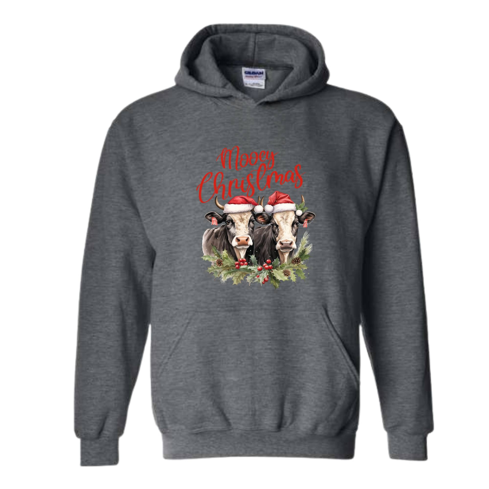 Mooey Christmas Hoodie, Christmas Hoodie, Christmas Gifts, Christmas Cow Hoodie, Christmas Animal Hoodie