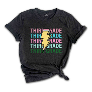 Third Grade Pencil Shirt, Pencil Bolt Shirt, Retro Shirt, Back To School Shirt, School Shirt, Teacher Shirt, Pencil Shirt, Teacher Gift