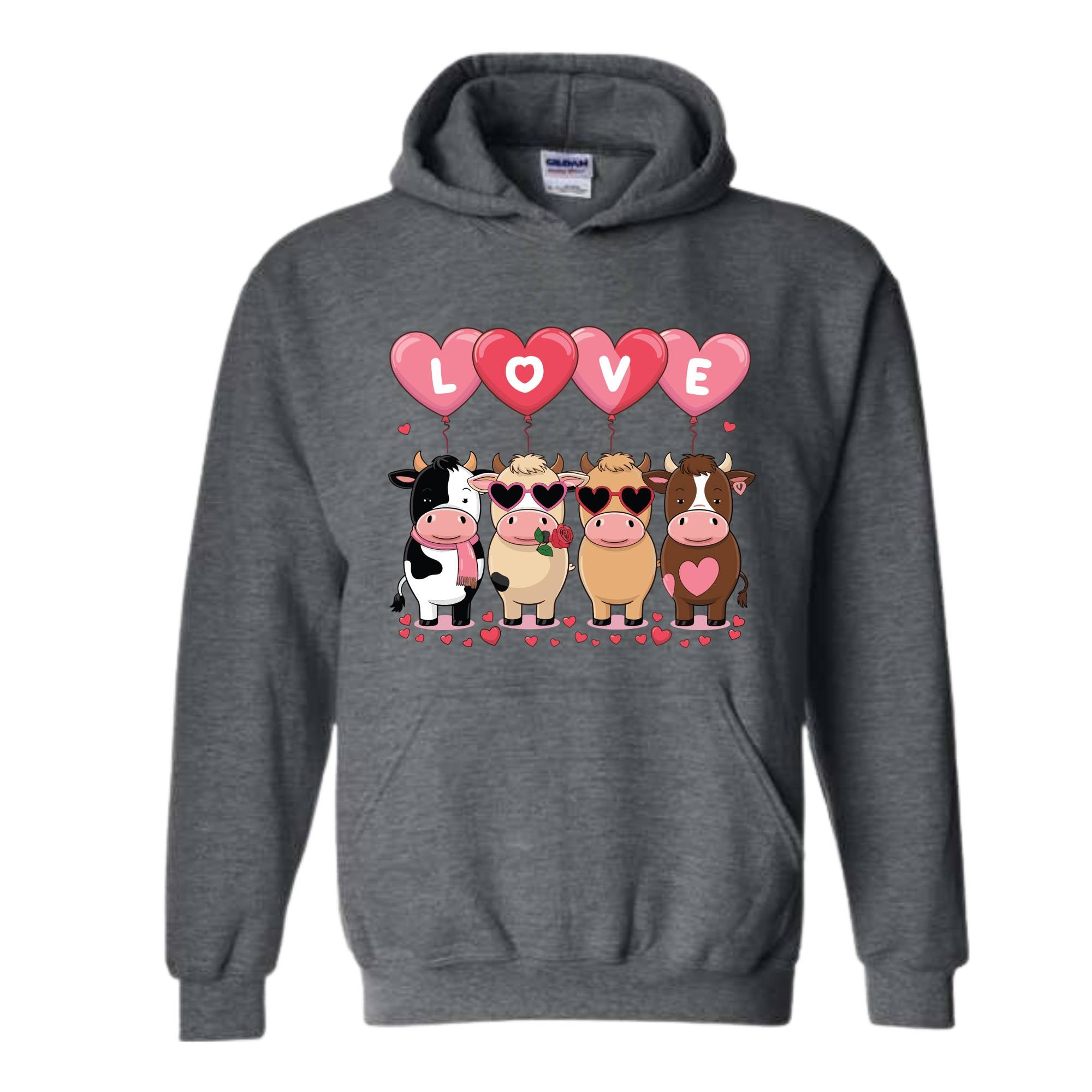 Cow Lover Valentines Hoodie , Cow Lover Gift, Valentines Day Shirt, Cow Hoodie , Valentines Day Hoodie , Cow Valentine Hoodie , XOXO