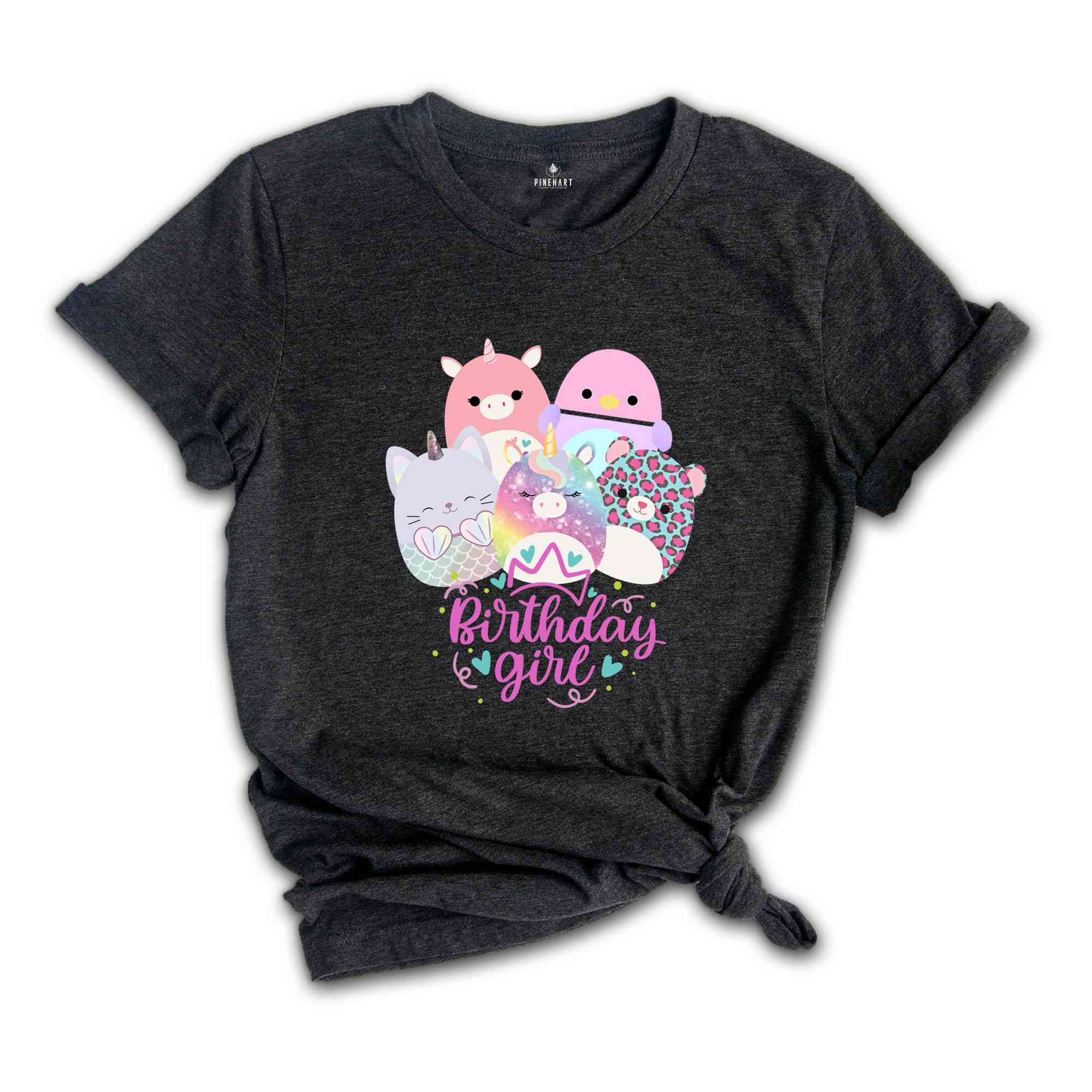 Birthday Squish Shirt, Cute Teenage Birthday, Birthday Girl Gift , 10Th Birthday, Squish Squad Shirt, Cute Squishmallow Shirt