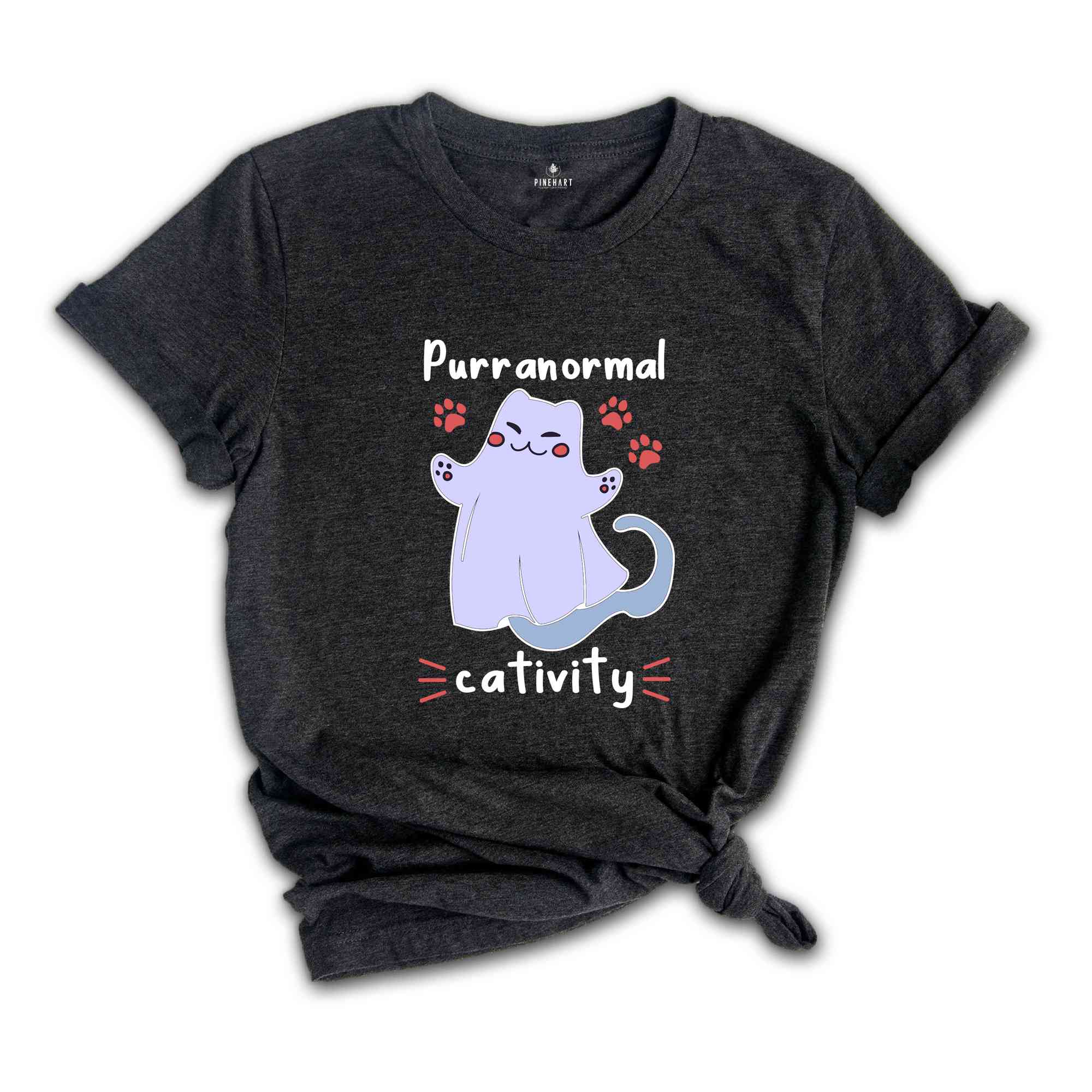 Purranormal Cativity Shirt, Spooky Season Shirt, Cute Cat Shirt, Cat Lover Halloween Gift, Halloween Shirt, Cat Shirt, Cat Mom Shirt