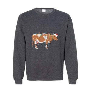 Christmas Cow Sweatshirt, Country Sweatshirt, Country Xmas Sweatshirt, Farm Christmas Sweatshirt, Cow Lover Sweatshirt, Christmas Gift