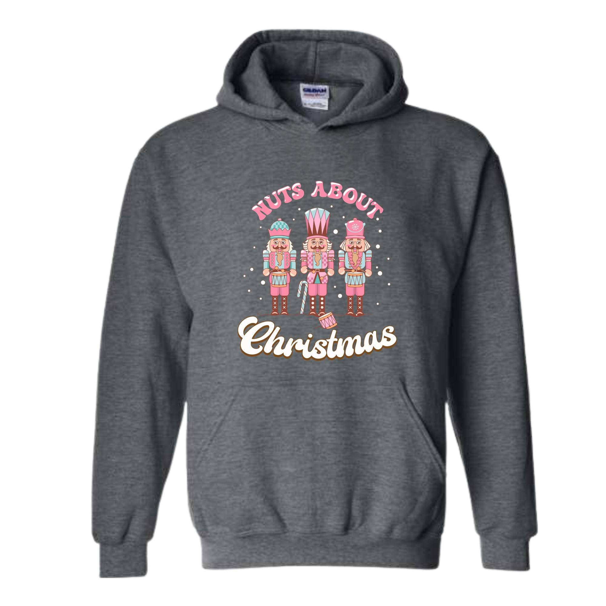 Nuts about Christmas Sweatshirt, Pink Nutcracker Sweatshirt, Christmas Party Sweater, Nutcracker Gift, Winter Sweatshirt