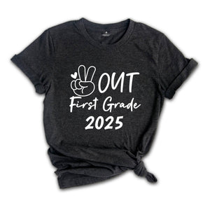 Peace Out First Grade 2025 Shirt, End Of The School Shirt, Last Day Of School Shirt, Kids Graduation Shirt, Tie Dye Shirt, 1st Grade Shirt