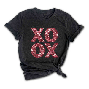 XOXO Shirt, Pink XOXO Shirt, Valentines Day Shirt, Cute Valentines Day Shirt, Valentines Day, Glitter Shirt