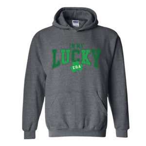 In My Lucky Era Hoodie, Saint Patrick Day Hoodie, Irish Hoodie, Shamrock Hoodie, Irish Day Gift, Lucky Hoodie