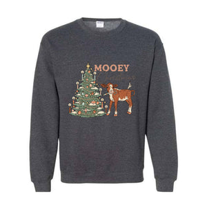 Mooey Christmas Sweatshirt, Western Christmas Sweatshirt, Cowboy Christmas Sweater, Country Christmas, Mooey Xmas