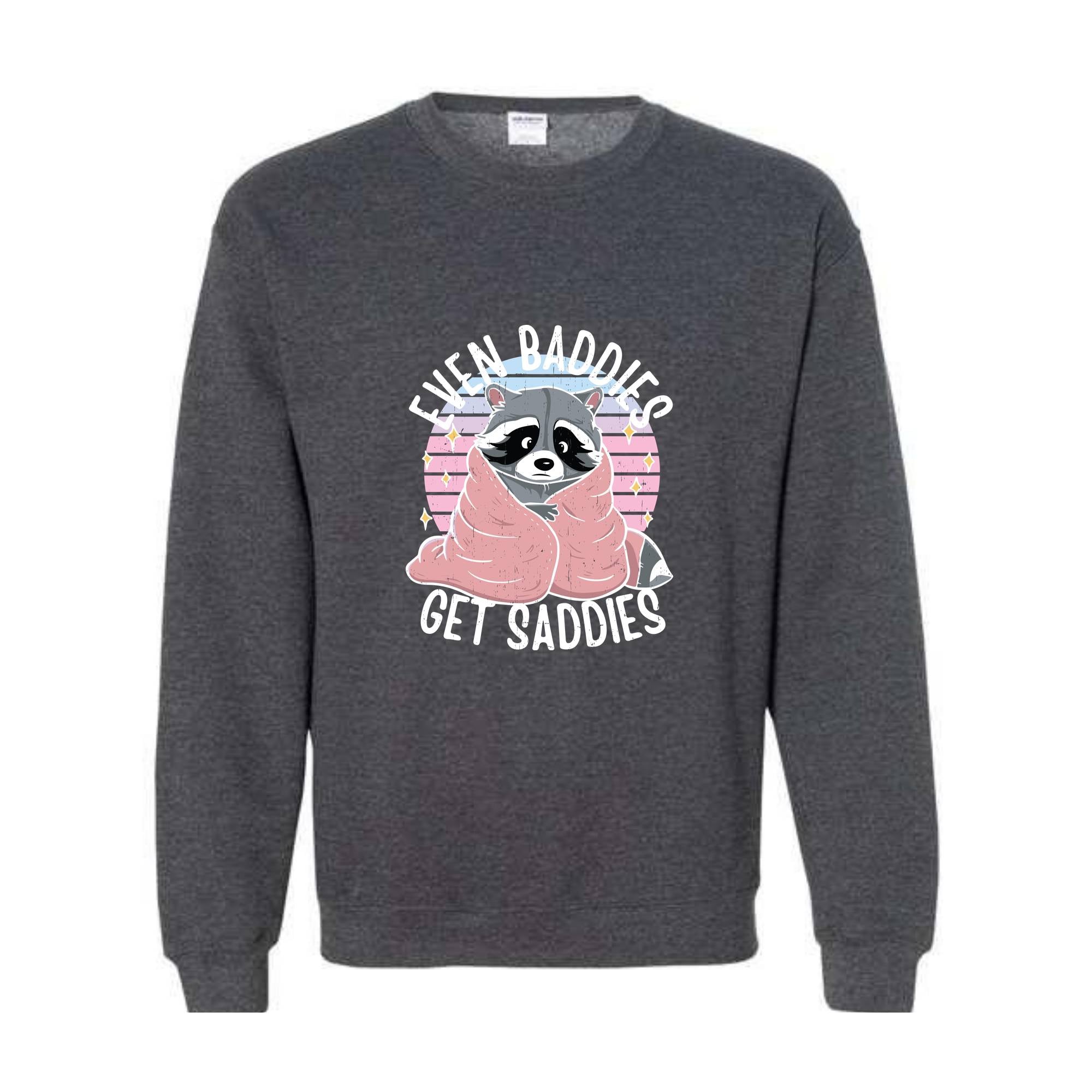 Even Baddies Get Saddies Sweatshirt, Funny Cat Meme Sweater, Cat Hoodie, Cat Meme Sweater For Pet Lovers, Funny Mental Health Hoodie