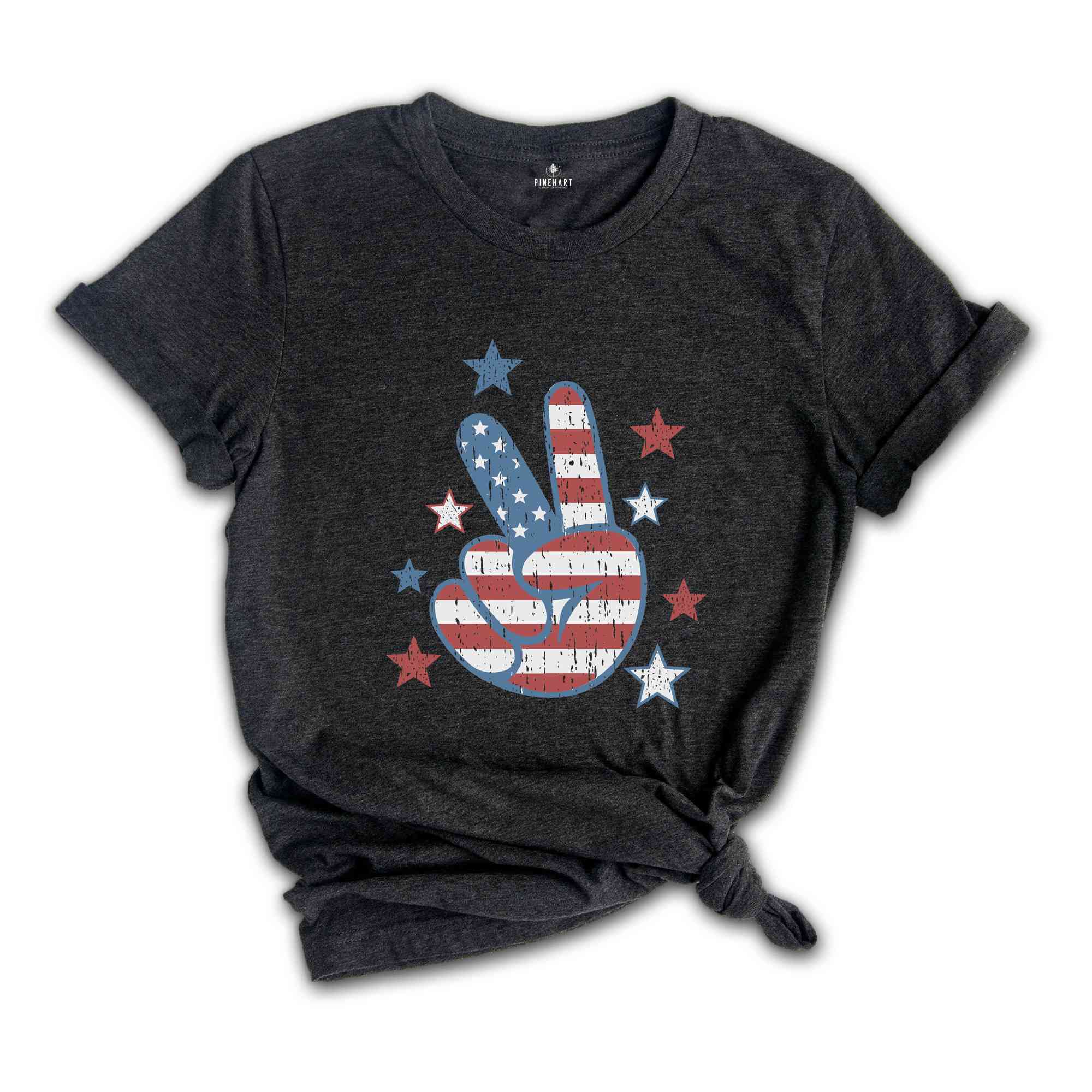 America Peace Sign Shirt, America Peace Shirt, Patriotic Shirt, Republican Shirt, USA Flag Shirt, 4th Of July Shirt, America Freedom Shirt