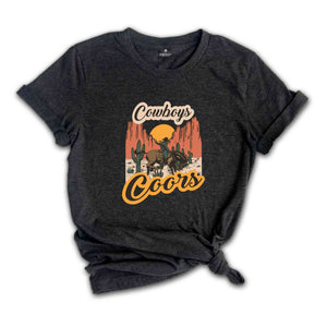 Coors Cowboys Shirt, Western Cowboy T-shirt, Retro Cowboy Shirt, Western Cowgirl Vibes Tee, Vintage Western Shirt