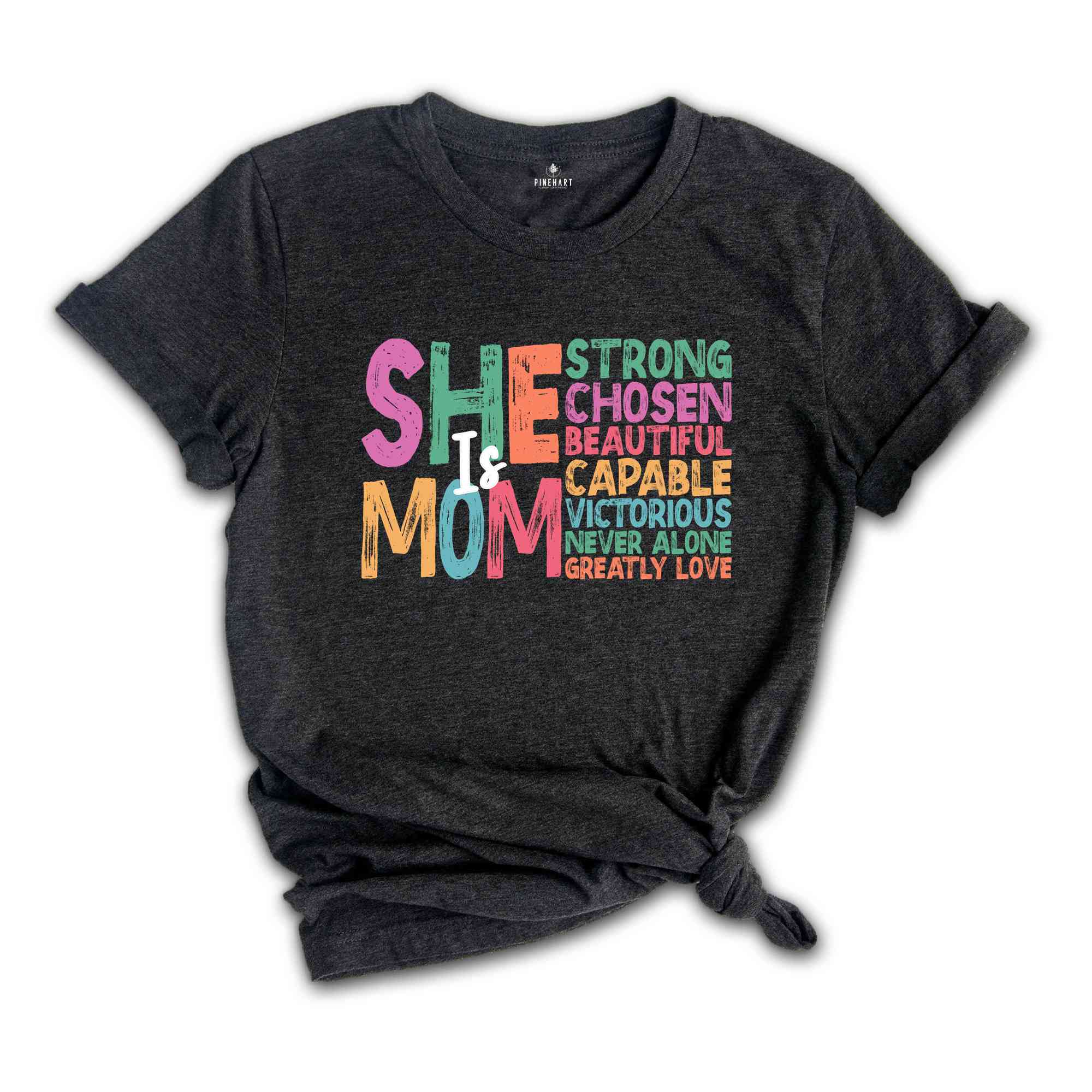 She Is Mom Shirt, Mother's Day Shirt, Gift For Mother, Rainbow Shirt, Cute Mother's Day Shirt, Mama Shirt, Cute Mother Tee