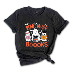 Read More Books Spooky Teacher Shirt, Halloween Shirt for Teacher, Teacher Halloween Shirt, Groovy Ghost Teacher Tshirt, Reading Teacher Tee