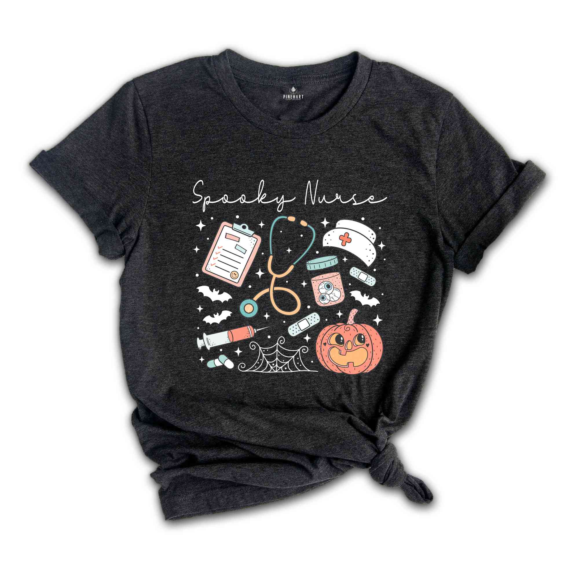 Halloween Spooky Nurse Shirt, Halloween Shirt, Spooky Pumpkin Shirt, Halloween Party Shirt, Retro Halloween Shirt