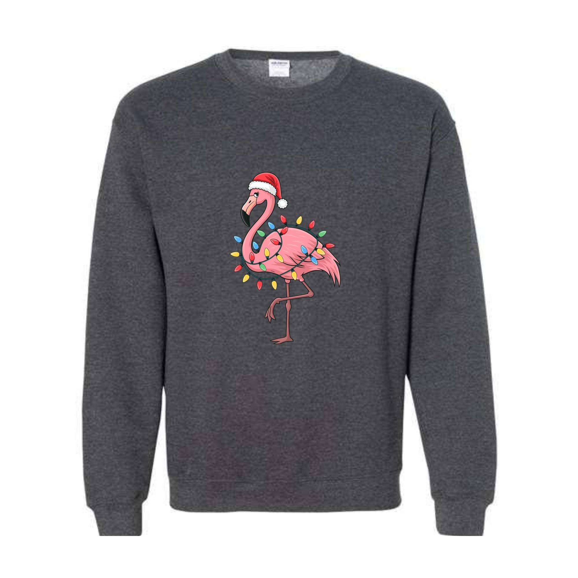 Christmas Flamingo Sweatshirt, Holiday Tee