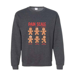 Pain Scale Gingerbread Sweatshirt, Christmas Sweatshirt Christmas Gift For Nurse, Holiday Gifts