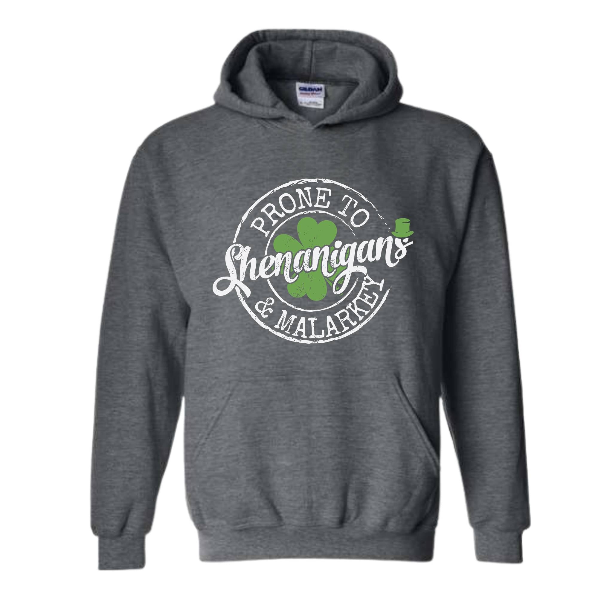 Prone To Shenanigans and Malarkey Sweatshirt, St. Patrick's Coffee Hoodie, Lucky Hoodie, Funny St Patrick's Day Hoodie, Shamrock Hoodie