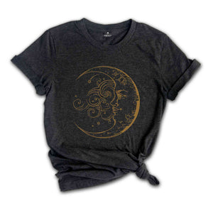 Boho Moon Shirt, Moon Phases T-shirt, Vintage Moon Shirt, Women Boho Moon Gift Shirt, Moon Lover Shirt