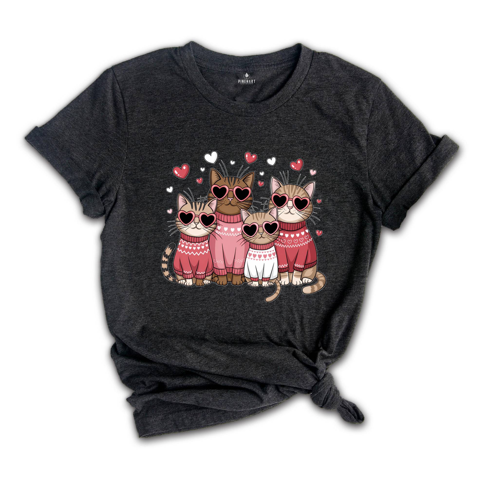 Valentine Cat Shirt, Cute Valentines T-Shirt, Cat Lover Shirt, Cat Shirt, Valentines Shirt, Cat Lover Tee, Cat Mom, Valentines Gift