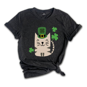 St. Patrick’s Day Cat Shirt, Lucky Cats Shirt, Irish Cat Shirt, Cute St. Patty’s Day Shirt, Cats With Shamrocks Shirt, Irish Shirt