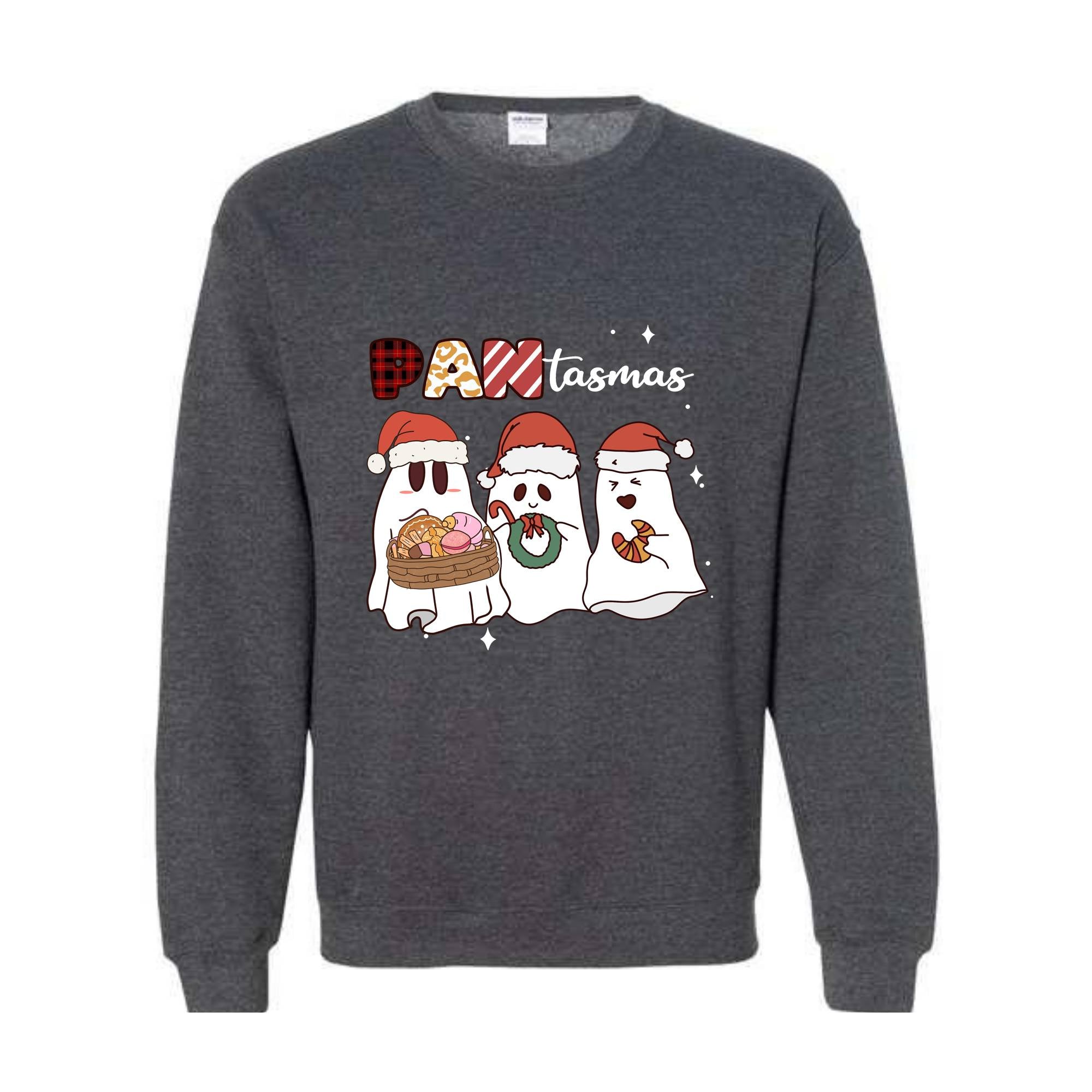 Pantasmas Ghost Chirstmas Sweatshirt, Cute Ghost Sweater, Cute Christmas Sweat, Ghost Santa Sweatshirt, Christmas Party Tee