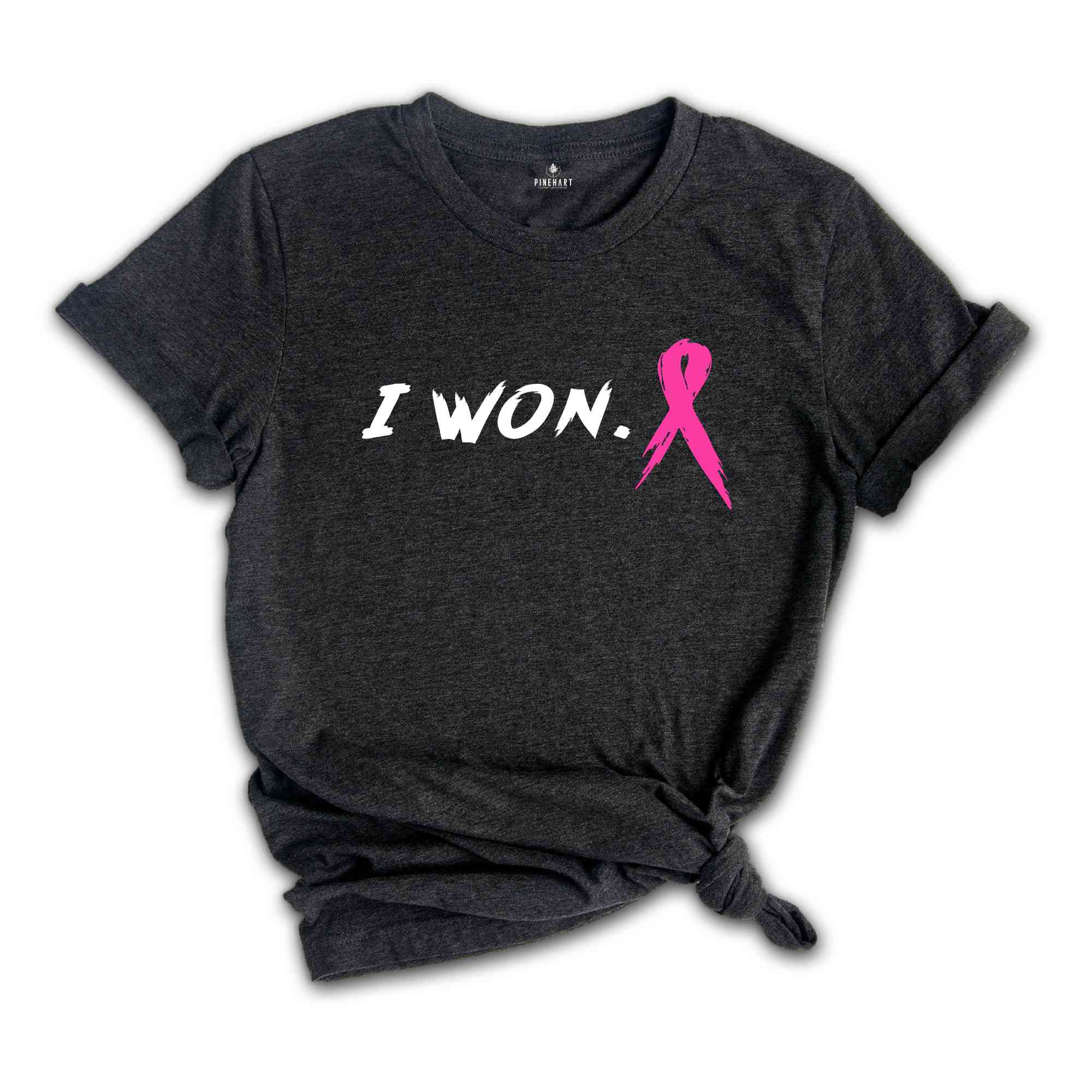 I Won Cancer Awareness Shirt, Cancer Awareness, Breast Cancer Shirt, Breast Cancer Ribbon, Pink Ribbon Shirt, Cancer Support Shirt