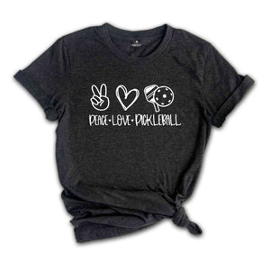 Peace Love Pickleball, Pickleball Outfit, Pickleball Shirt, Pickleball Player, Pickleball Tee, Pickleball T-Shirt, Pickleball Lover Tee