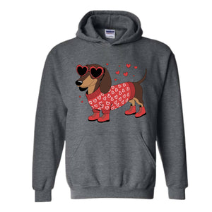 Dog Valentine Sweatshirt, Valentine Dog Hoodie, Dog Sweatshirt, Pet Lover Gift, Valentines Day Hoodie, Gift for Dog Mom