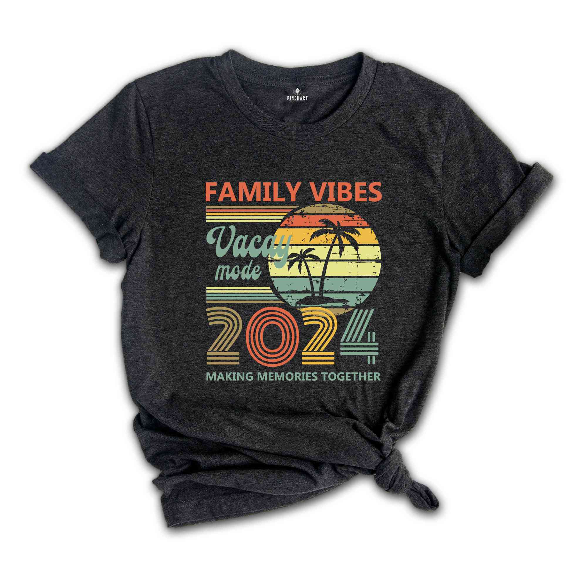 Vintage 2024 Vacation Shirt, Family Vacation T-Shirt, Vacay Mode Shirt, Matching Family Trip Shirts, Making Memories Together Shirt