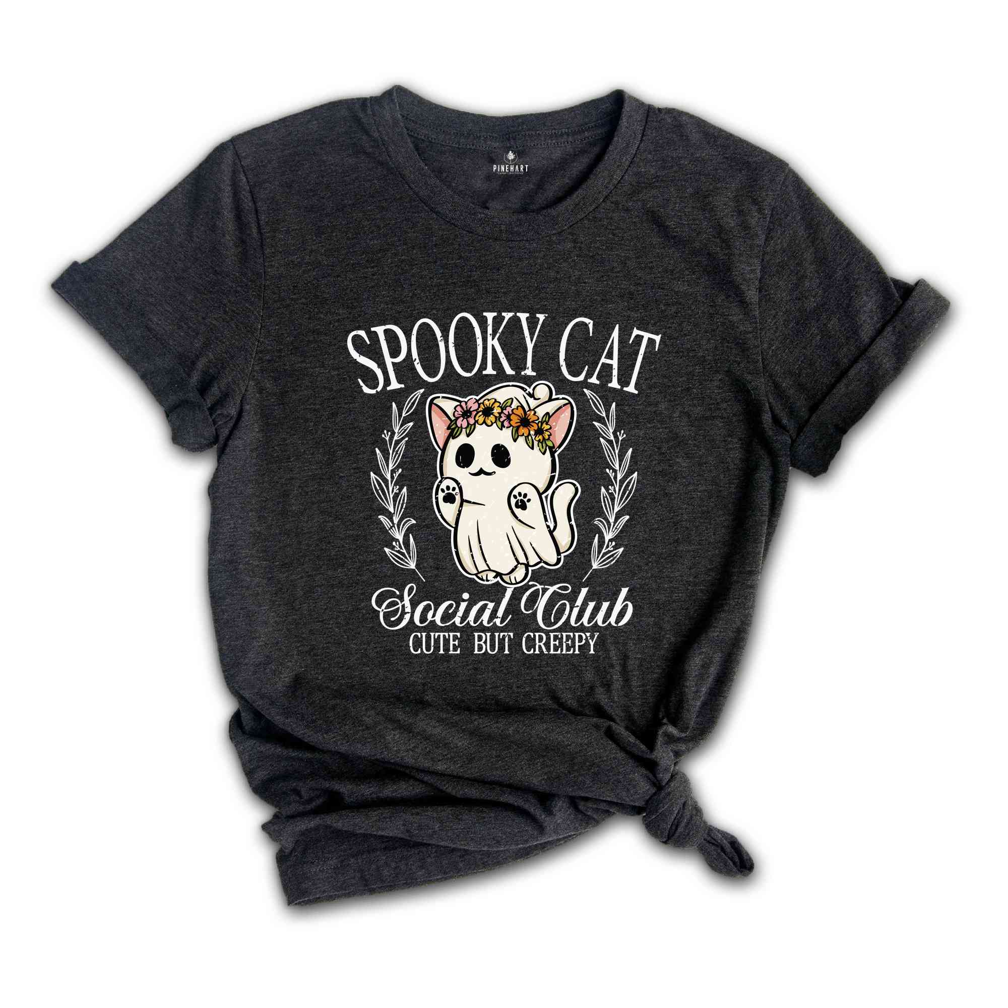 Spooky Cat Social Club Cute But Creepy Shirt, Halloween Cat Shirt, Retro Cat Shirt, Retro Halloween Shirt, Cat Social Club Shirt