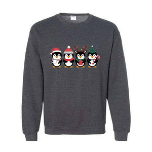 Penguin Christmas Sweatshirt, Cute Penguin Sweat, Penguin Lover Sweatshirts, Christmas Gift, Animal Lover Gift