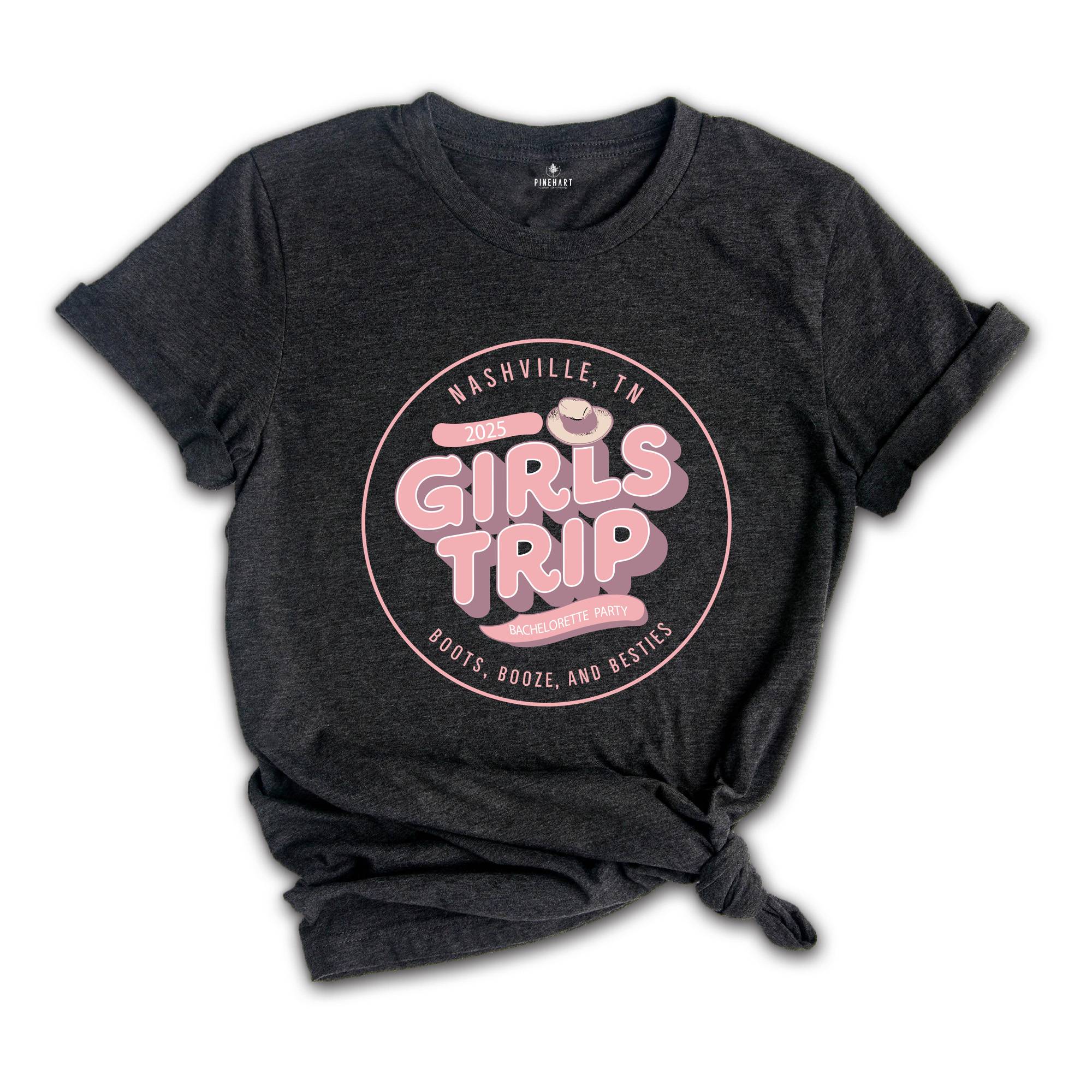 Personalized Girls Trip T-Shirt, Custom Bachelorette Party Shirts, Girls Trip Tees, Country Music Tees