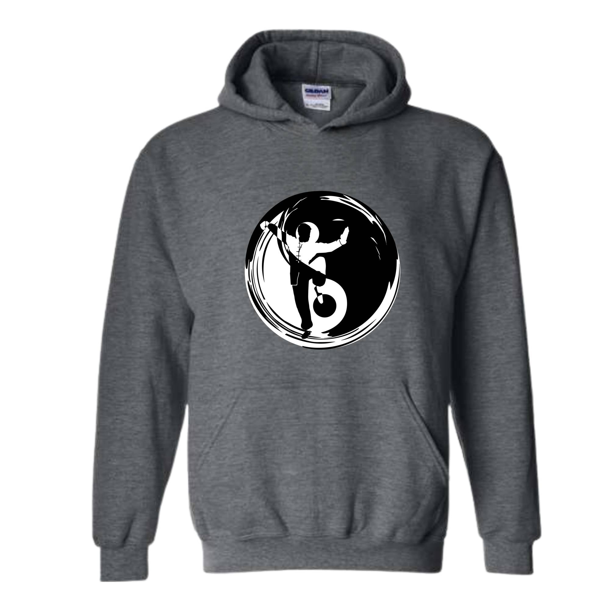 Yin Yang Hooded Sweatshirt, Ying Yang Symbol, Japanese Philosophy, Cozy Winter Apparel, Street Style