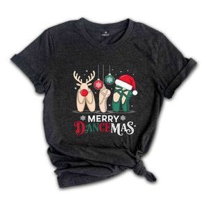 Merry Dancemas Shirt, Ballerina Shoes T-Shirt, Dance Teacher Tee, Dance Lover Gift, Ballet Dancer Shirt, Christmas Teacher Shirt